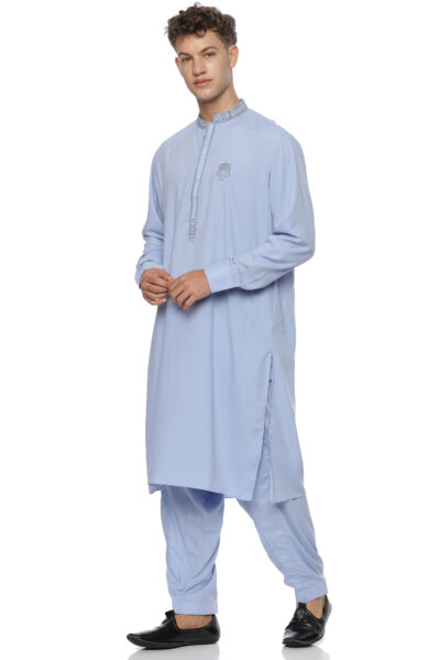 Embroidered Kurta Shalwar - Blue
