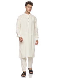 Premium Karachi Kameez Shalwar - Off White