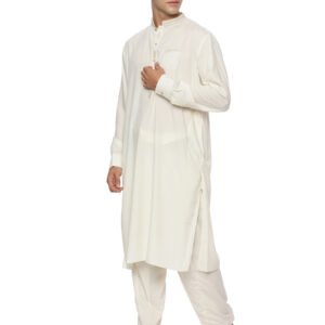 Blended Cream Kameez Shalwar